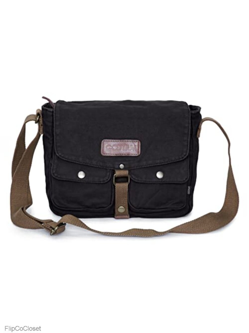 Canvas Messenger Bag Crossbody Shoulder Satchel Vintage Military Style - Picture 2 of 6